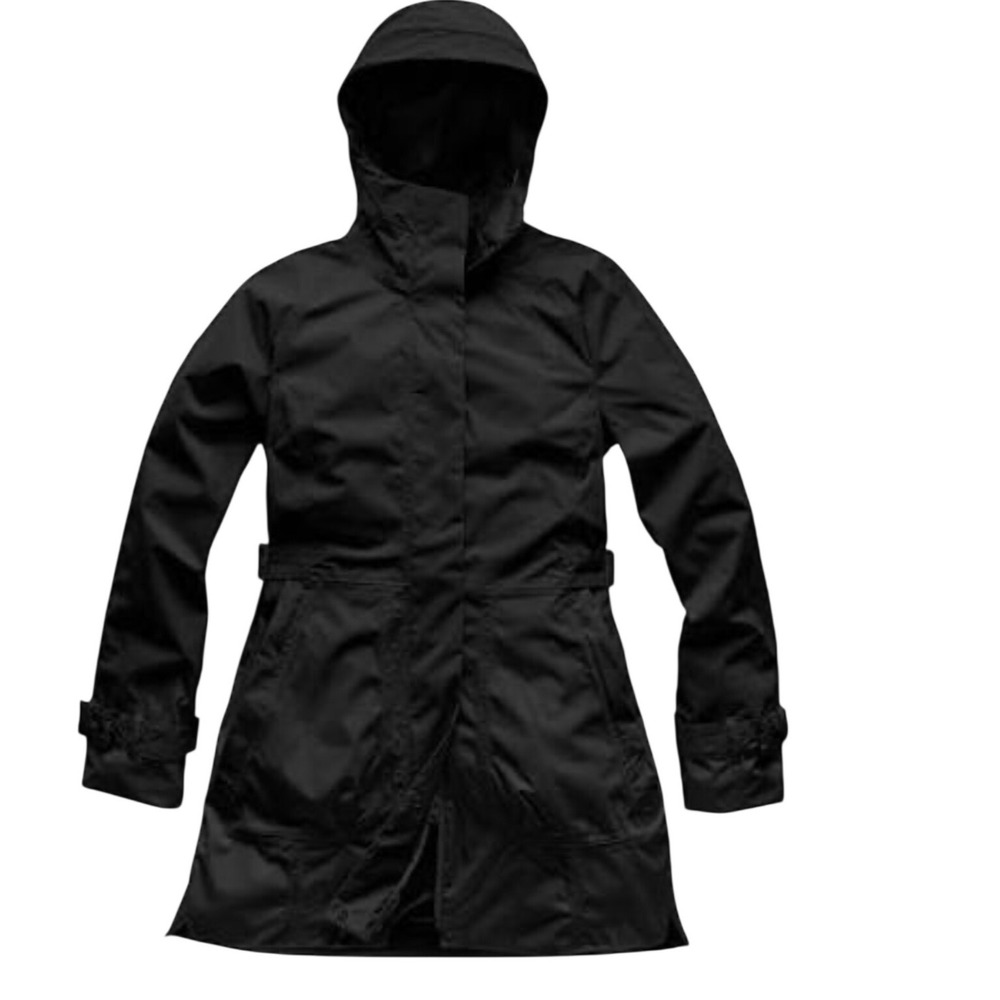 The North Face Womens City Breeze Rain Parka Black Waterproof Hooded Jacket XL